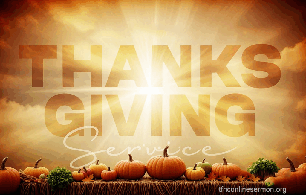 Thanksgiving service sermon